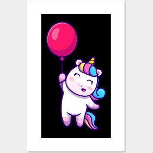 Unicorn Helium Balloon Posters and Art